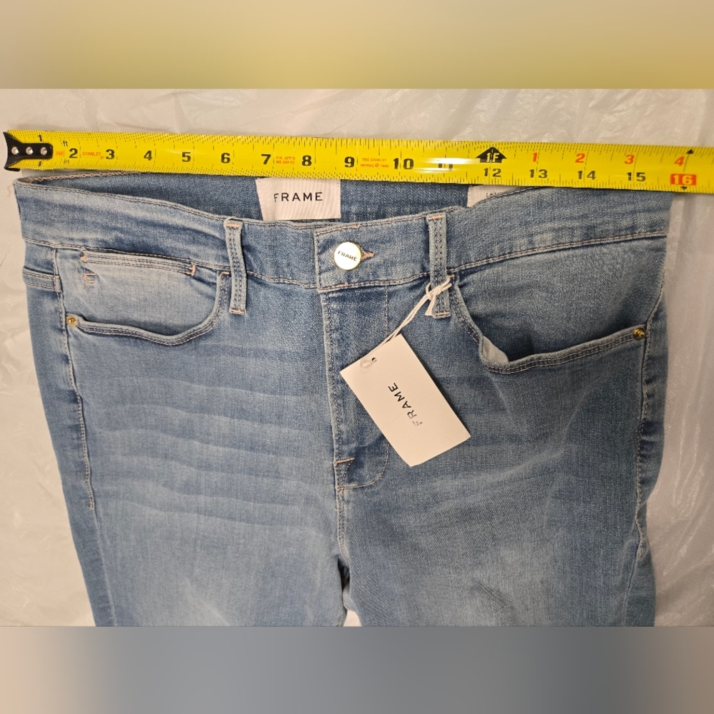 NWT Frame Le High‎ Skinny Raw Hem After Jeans NWT Size 32/ 12 - Picture 4 of 15